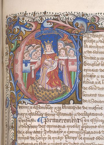 Edward IV Historiated initial British Library copyright free
