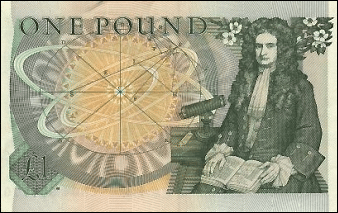 Isaac Newton master of the Royal Mint Pound Note Picture