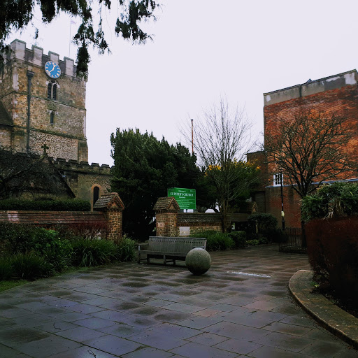 St Peter's Church, one of the two fairs granted to Petersfield was held on this saints day. The church is opposite the market square.