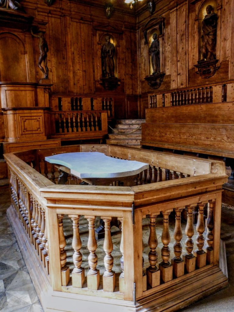 Anatomical Theatre of the Archiginnasio dissecting table